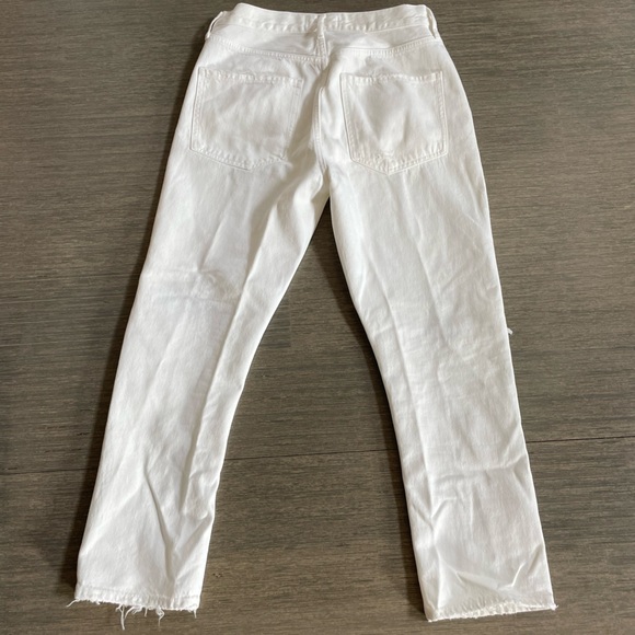 Agolde Riley white distressed denim size 29 - Picture 7 of 12
